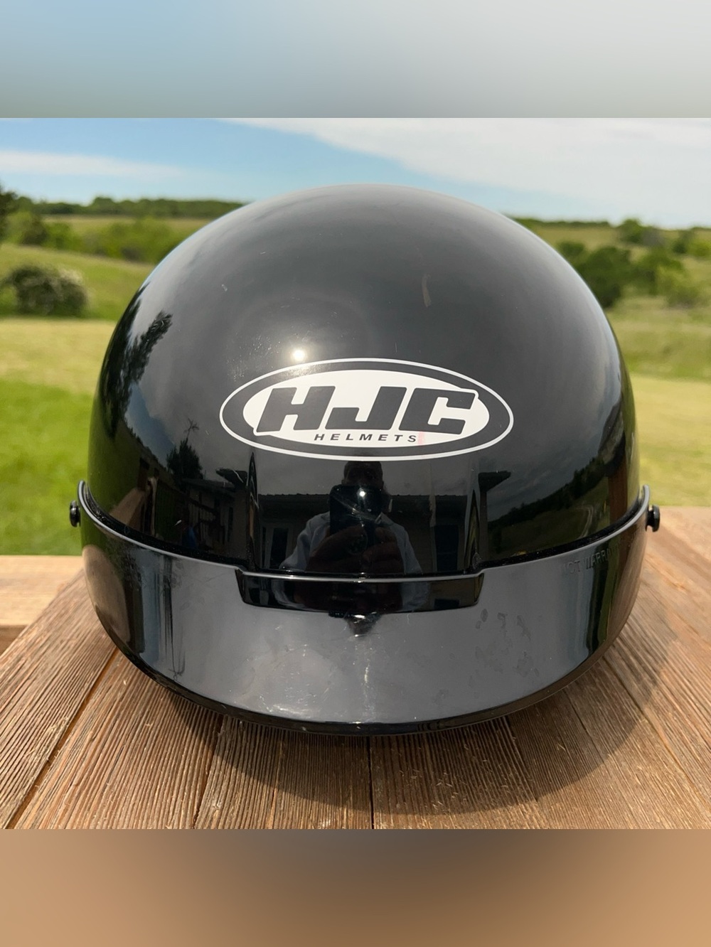 HJC CS-2N Motorcycle Half Helmet - Gloss Black - Size Large - DOT Approved...